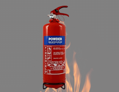 2kg fire extinguisher.
https://healthandsafetytoday.co.uk/home-fire-extinguisher-reviews/