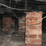 Crawl space under a home